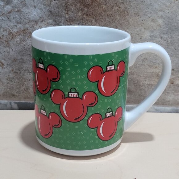 Disney Applause Mickey Mouse Ear Ornaments Image Christmas Mug - Picture 1 of 9